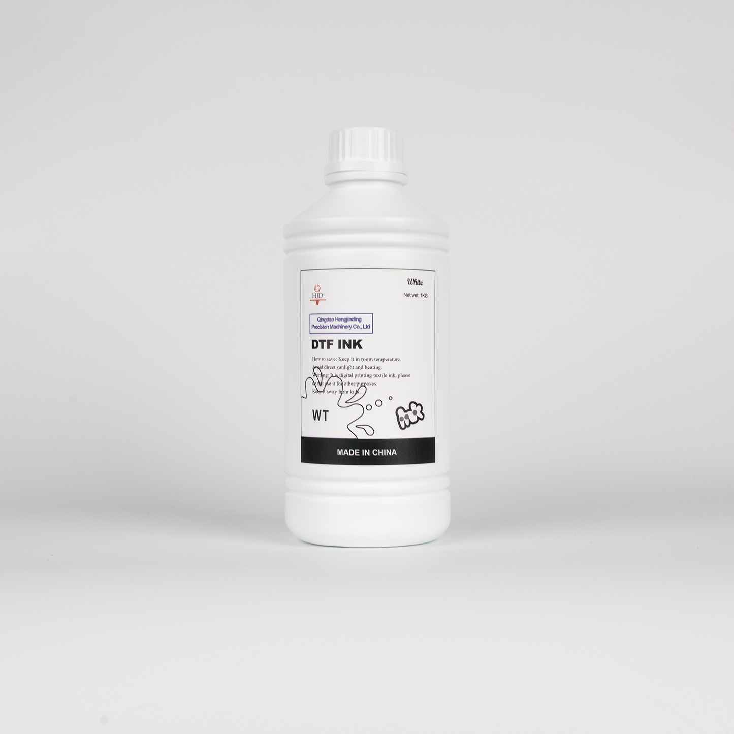 DTF White Ink – No-Sediment, Micro-Precipitation Technology, High Whiteness, 1 Liter – Prevents Clogs, Printhead Safe, for Epson & Most DTF Printers